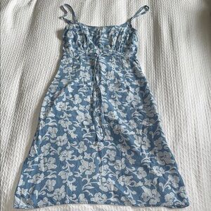 Vintage Le Château Blue and White Floral Dress